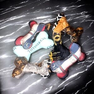 Lux Inspired Squeaker Dog Toy Bone